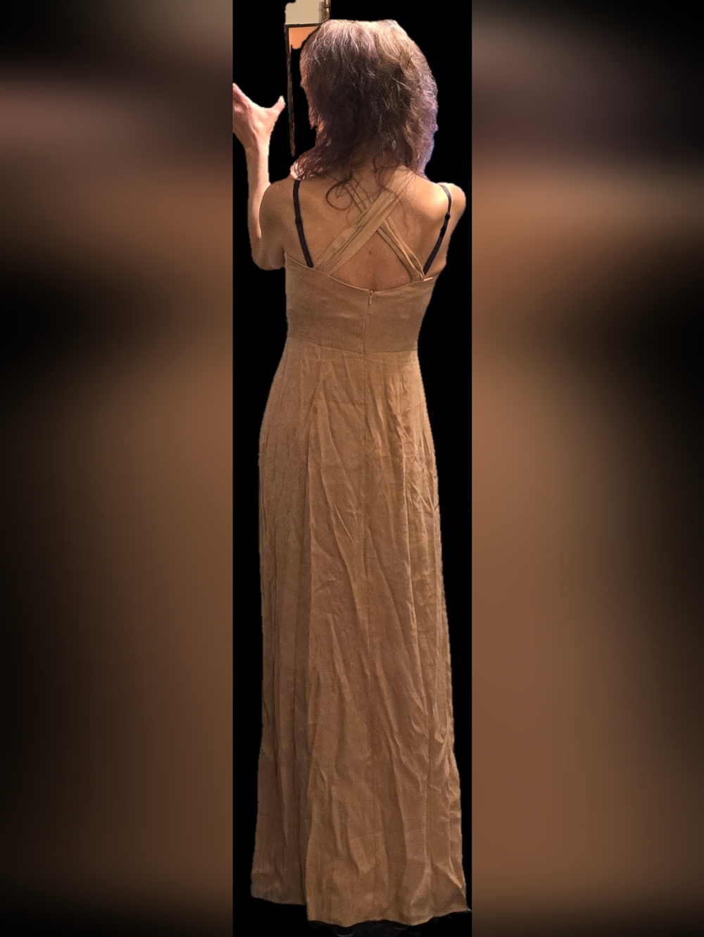 Topshop Blush Halter Maxi Dress with Front Slit Size 4 Lyocell, Viscose NWT - Picture 5 of 17